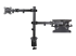 StarTech.com Monitor Arm with VESA Laptop Tray, For a Laptop (4.5kg / 9.9lb) and a Single Display up to 32" (8kg / 17.6lb), Black, Adjustable Desk Laptop Arm Mount, C-clamp/Grommet Mount - Back