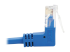 Eaton Tripp Lite Series Up-Angle Cat6 Gigabit Molded Slim UTP Ethernet Cable (RJ45 Right-Angle Up M to RJ45 M), Blue, 15 ft. - Close up