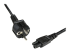StarTech.com 1m (3ft) Laptop Power Cord, EU Schuko to C5, 2.5A 250V, 18AWG, Notebook / Laptop Replacement AC Cord, Printer/Power Brick Cord, Schuko CEE 7/7 to Clover Leaf IEC 60320 C5 - Front