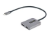 Startech USB-C to Dual HDMI MST HUB, Dual HDMI 4K 60Hz, USB Type C Multi Monitor Adapter for Laptop w/ 1ft (30cm) cable, DP 1.4 Multi-Stream Transport Hub, USB Type C to 2x HDMI Ports - Right-angle