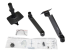 Ergotron LX - Mounting kit (articulating arm, desk clamp mount, grommet mount, 8" pole) - Left-angle