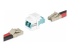 StarTech.com LC to LC Coupler, LC Fiber Coupler, LC/UPC Keystone Jack, Fiber Optic LC Keystone Coupler for Patch Panel - Right-angle