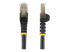 Startech 35ft CAT6A Ethernet Cable, 10 Gigabit Shielded Snagless RJ45 100W PoE Patch Cord, CAT 6A 10GbE STP Network Cable w/Strain Relief, Black, UL Certified Wiring/TIA - Multi-angle
