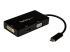 StarTech.com 4K USB C to HDMI, VGA & DVI Multi Port Video Display Adapter for Mac / Windows Laptop & Monitor (CDPVGDVHDBP) - Left-angle