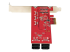 StarTech.com SATA PCIe Card, 10 Port PCIe SATA Expansion card, 6Gbps SATA Card, Low/Full Profile, Stacked SATA Connectors, ASM1062 Non-Raid SATA Controller Card / Adapter - Back