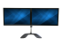 Startech Dual Monitor Stand, Ergonomic Desktop Monitor Stand for up to 32" VESA Displays, Free-Standing Articulating Universal Computer Monitor Mount, Adjustable Height, Silver - Front