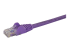 StarTech.com 1m CAT6 Ethernet Cable, 10 Gigabit Snagless RJ45 650MHz 100W PoE Patch Cord, CAT 6 10GbE UTP Network Cable w/Strain Relief, Purple, Fluke Tested/Wiring is UL Certified/TIA - Close up