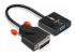 Lindy - DVI adapter - HD-15 (VGA) (F) to DVI-D (M) - Left-angle