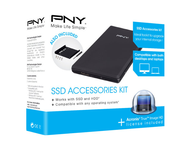 P E Kit Pny Ssd Accessories Kit Storage Enclosure 2 5 Usb 3 0