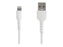 StarTech.com 6 ft(2m) Durable White USB-A to Lightning Cable, Heavy Duty Rugged Aramid Fiber USB Type A to Lightning Charger/Sync Power Cord, Apple MFi Certified iPad/iPhone 12 Pro Max - Front