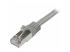 Startech 1m CAT6 Ethernet Cable, 10 Gigabit Shielded Snagless RJ45 100W PoE Patch Cord, CAT 6 10GbE SFTP Network Cable w/Strain Relief, Grey, Wiring is UL Certified/TIA - Close up