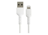 StarTech.com 12 in(30cm) Durable White USB-A to Lightning Cable, Heavy Duty Rugged Aramid Fiber USB Type A to Lightning Charger/Sync Power Cord, Apple MFi Certified iPad/iPhone 12 Pro Max - Close up