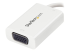 StarTech.com USB C to VGA Adapter with Power Delivery, 1080p USB Type-C to VGA Monitor Video Converter with Charging, 60W PD Pass-Through, Thunderbolt 3 Compatible Projector Adapter, White - Close up
