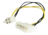 StarTech.com 6in LP4 to P4 Auxiliary Power Cable Adapter - Right-angle