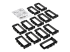 Eaton Tripp Lite Series Cable Management D-Rings Rack Enclosures Button Mount 2x4in 12Pk - Left-angle