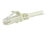 StarTech.com 15m CAT6 Ethernet Cable, 10 Gigabit Snagless RJ45 650MHz 100W PoE Patch Cord, CAT 6 10GbE UTP Network Cable w/Strain Relief, White, Fluke Tested/Wiring is UL Certified/TIA - Close up