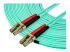 StarTech.com 15 m OM4 LC to LC Multimode Duplex Fiber Optic Patch Cable- Aqua - Front