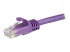 StarTech.com 10m CAT6 Ethernet Cable, 10 Gigabit Snagless RJ45 650MHz 100W PoE Patch Cord, CAT 6 10GbE UTP Network Cable w/Strain Relief, Purple, Fluke Tested/Wiring is UL Certified/TIA - Close up