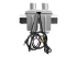 Startech Desk Mount Dual Monitor Arm with USB & Audio, Grommet/Desk Clamp VESA Mount for up to 32 inch Displays, 2x USB, 2x 3.5mm audio, Ergonomic Full Motion Dual Monitor Arm, Silver - Close up