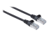 Intellinet Network Patch Cable, Cat6A, 1m, Black, Copper, S/FTP, LSOH / LSZH, PVC, RJ45, Gold Plated Contacts, Snagless, Booted, Lifetime Warranty, Polybag - Left-angle