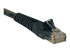 Eaton Tripp Lite Series Cat6 Gigabit Snagless Molded (UTP) Ethernet Cable (RJ45 M/M), PoE, Black, 5 ft. (1.52 m) - Left-angle