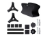 StarTech.com PC Wall Mount Bracket, For Desktop Computers Up To 40lb, Toolless Width Adjustment 1.9-7.8in (50-200mm), Heavy-Duty Steel, CPU Tower/Case Shelf/Holder, Includes Mounting Hardware and Spacers (2NS-CPU-WALL-MOUNT) - Multi-angle