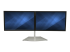 StarTech.com Dual Monitor Stand, Ergonomic Free Standing Dual Monitor Desktop Stand for two 24" VESA Mount Displays, Synchronized Height Adjustable, Double Monitor Pole Mount, Silver - Front