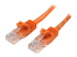 StarTech.com 0.5m Orange Cat5e / Cat 5 Snagless Ethernet Patch Cable 0.5 m - Left-angle