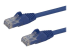 Startech 7.5m CAT6 Ethernet Cable, 10 Gigabit Snagless RJ45 650MHz 100W PoE Patch Cord, CAT 6 10GbE UTP Network Cable w/Strain Relief, Blue, Wiring is UL Certified/TIA - Right-angle