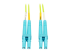Eaton Tripp Lite Series 100G Duplex Multimode 50/125 OM5 LSZH Fiber Optic Cable (LC/LC), Lime Green, 20 m - Close up