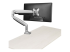 Startech Desk Mount Monitor Arm, Heavy Duty Ergonomic VESA Monitor Arm, Single Display up to 9kg, Full Motion, Height Adjustable, Articulating, Aluminum, C-Clamp/Grommet, Silver - Back