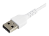StarTech.com 12 in(30cm) Durable White USB-A to Lightning Cable, Heavy Duty Rugged Aramid Fiber USB Type A to Lightning Charger/Sync Power Cord, Apple MFi Certified iPad/iPhone 12 Pro Max - Right-angle