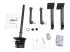 Ergotron LX - Mounting kit (dual stacking arm, tall pole) - Front