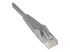 Eaton Tripp Lite Series Cat6 Gigabit Snagless Molded (UTP) Ethernet Cable (RJ45 M/M), PoE, Gray, 5 ft. (1.52 m) - Left-angle