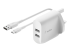 Belkin BoostCharge power adapter - Left-angle