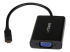 StarTech.com Micro HDMI to VGA Adapter Converter w/ Audio for Smartphones / Ultrabooks / Tablets 1920x1080 - Right-angle