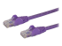 StarTech.com 10m CAT6 Ethernet Cable, 10 Gigabit Snagless RJ45 650MHz 100W PoE Patch Cord, CAT 6 10GbE UTP Network Cable w/Strain Relief, Purple, Fluke Tested/Wiring is UL Certified/TIA - Right-angle