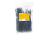 StarTech.com 20cm(8") Reusable Cable Ties, 7mm(1/4") wide, 50mm(1-7/8") Bundle Dia. 22kg(50lb) Tensile Strength, Releasable Nylon Ties, Indoor/Outdoor, 94V-2/UL Listed, 100 Pack, Black - Front