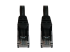 Eaton Tripp Lite Series Cat6a 10G Snagless Molded UTP Ethernet Cable (RJ45 M/M), PoE, Black, 1 ft. (0.3 m) - Close up