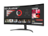 LG 34" Ultrawide 34WR50QK-B QHD Curved HDR Business/Gaming Monitor - Right-angle