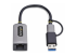StarTech.com USB-C to Ethernet Adapter w/USB-A Adapter, Realtek RTL8153B - Front