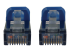 Eaton Tripp Lite Series Cat6a 10G Snagless Shielded Slim STP Ethernet Cable (RJ45 M/M), PoE, Blue, 15 ft. (4.6 m) - Close up