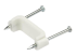 StarTech.com 100 Pack Cable Clips with Nails, Two Steel Nails, Reusable Nail-in Clamps, Brick/Drywall Cable Fasteners, Ethernet Cord/AV/Coax Cable, PE Plastic Mounting Cable Tacks, White - Bottom