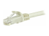 Startech 100ft CAT6 Ethernet Cable, 10 Gigabit Snagless RJ45 650MHz 100W PoE Patch Cord, CAT 6 10GbE UTP Network Cable w/Strain Relief, White, Wiring is UL Certified/TIA - Close up