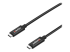 Lindy - USB cable - 9 pin USB 3.1 Gen 2 Type C (M) to 9 pin USB 3.1 Gen 2 Type C (M) - Right-angle