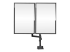 Startech Desk Mount Dual Monitor Arm, Full Motion Monitor Mount for 2x VESA Displays up to 32" (up to 17lb/8kg), Ergonomic Vertical Stackable Arms, Articulating, Height Adjustable - Front