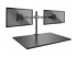 Lindy Dual Display Bracket w/ Pole & Desk Clamp - Left-angle