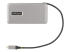 Startech USB-C Multiport Adapter, 4K 60Hz HDMI/DP Video, 3-Port USB Hub, 100W Power Delivery Pass-Through, GbE, USB Type-C Travel Dock w/ Charging, 1ft/30cm Wrap-Around Cable - Front