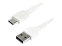 StarTech 1m USB A to USB C Charging Cable, Durable Fast Charge & Sync USB 2.0 to USB Type C Data Cord, Rugged TPE Jacket Aramid Fiber M/M 3A White, Samsung S10, S20, iPad Pro, Pixel - Right-angle