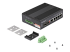 StarTech.com Industrial 6 Port Gigabit Ethernet Switch, 4 PoE RJ45 +2 SFP Slots 30W PoE+ 12-48VDC 10/100/1000 Rugged Power Over Ethernet LAN Switch -40C to 75C, DIN Mountable, Hardened - Left-angle